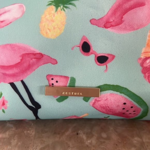 Kestrel Flamingo Print Cosmetic Bag - Picture 2 of 7